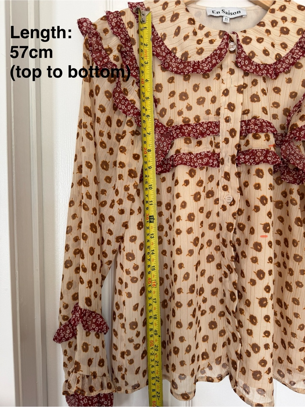 En Saison floral ruffle blouse - Picture 4 of 6